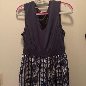 Navy knit dress